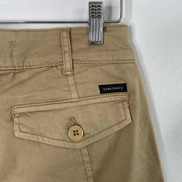 Sanctuary Pants Womens 25 Khaki Tan Mouse Cargo Baggy Jogger Utility Gorpcore - Picture 5 of 9